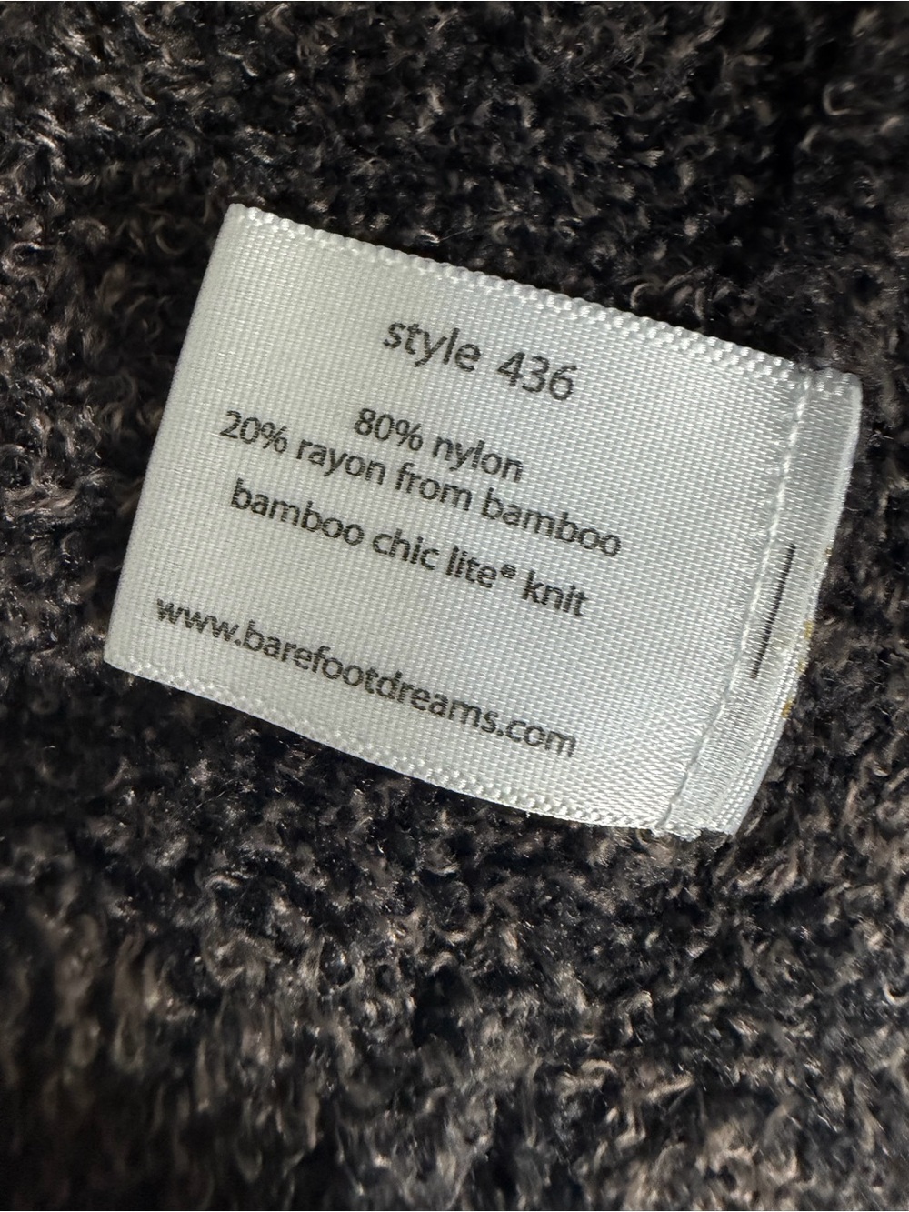 Barefoot Dreams Charcoal Open-Front Draped Cardigan - Picture 6 of 10